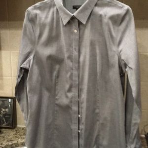 Talbots grey blouse